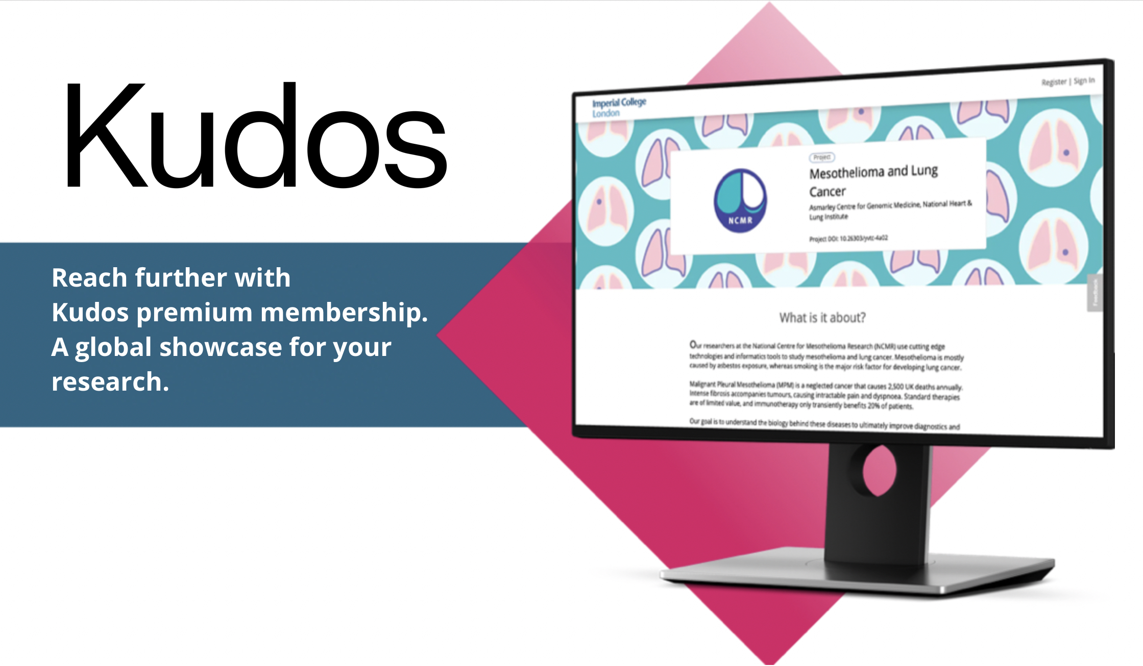 Reach further with Kudos premium membership. A global showcase for your